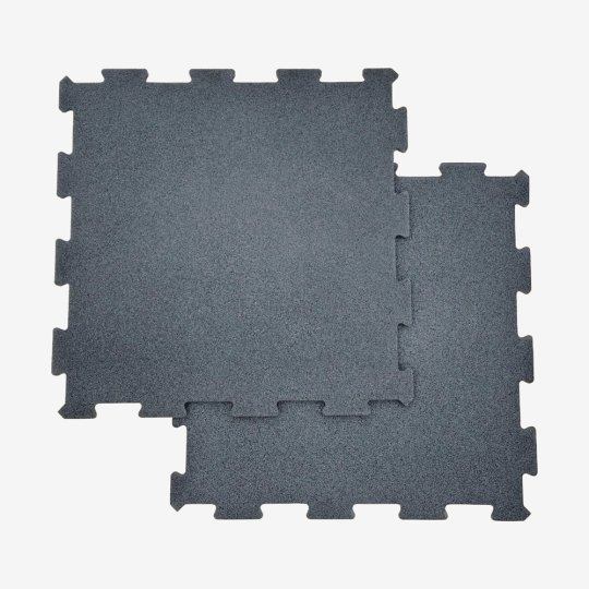Black Heavy-Duty Interlocking Gym Rubber Mat 15/20/25mm