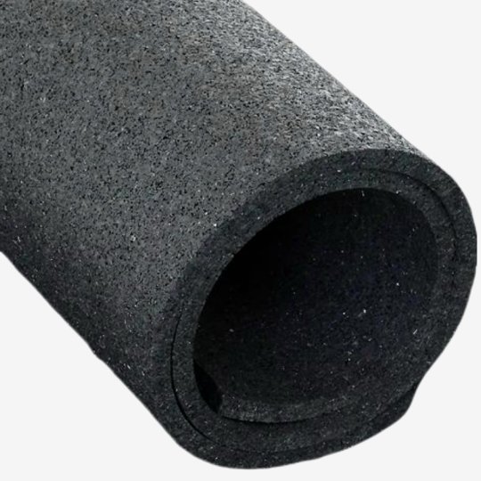 Black Grip Traction Gym Flooring Roll 2-12mm Thickness 980kg/m3