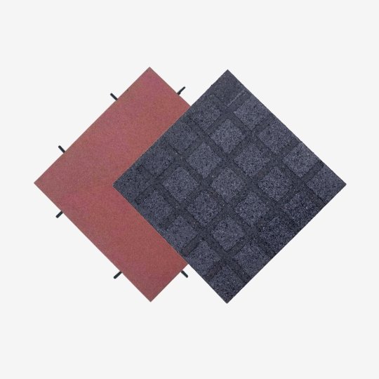  Outdoor Rubber Garden Patio Tiles 30mm & 40mm - Non-Slip Weather Resistant 50cm x 50cm