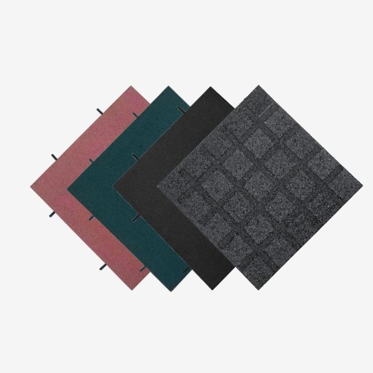 SBR Waterproof Outdoor Playground Rubber Tiles 50x50cm in 30mm & 40mm