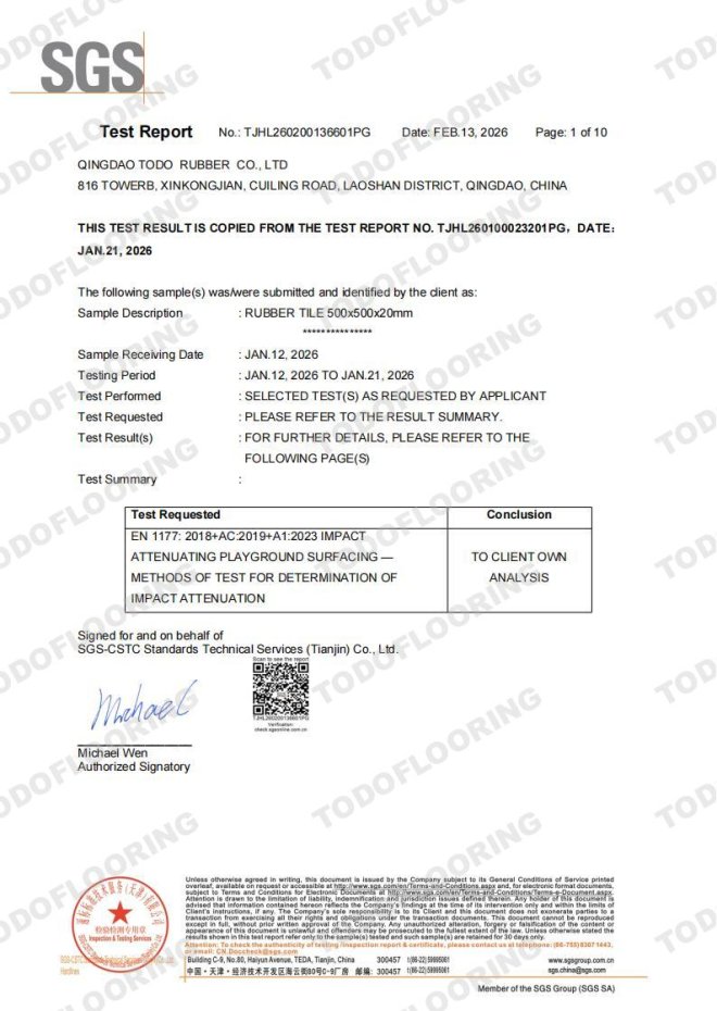 EN 1177 Impact Attenuation