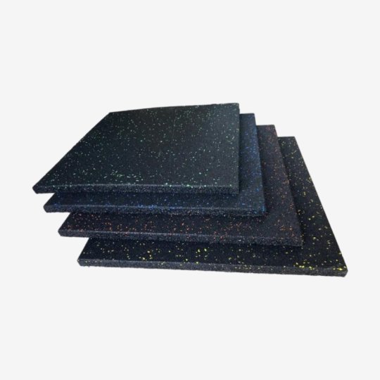 Hot Sale Fleck Gym Rubber Tile Various Thicknesses Fine Granules Topped