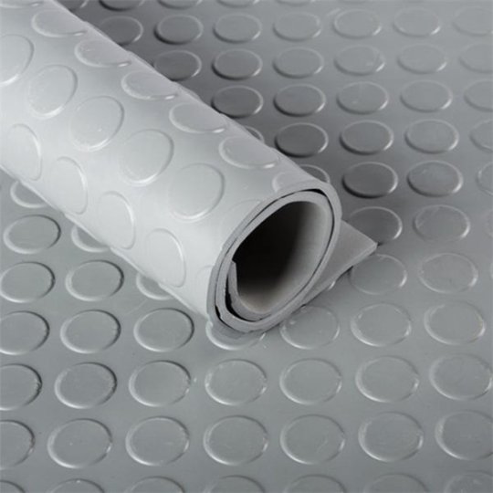 Coin anti-slip rubber flooring grey color