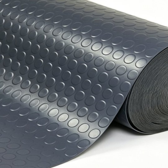 Anti Slip Coin Stud Round Button PVC Floor Mat