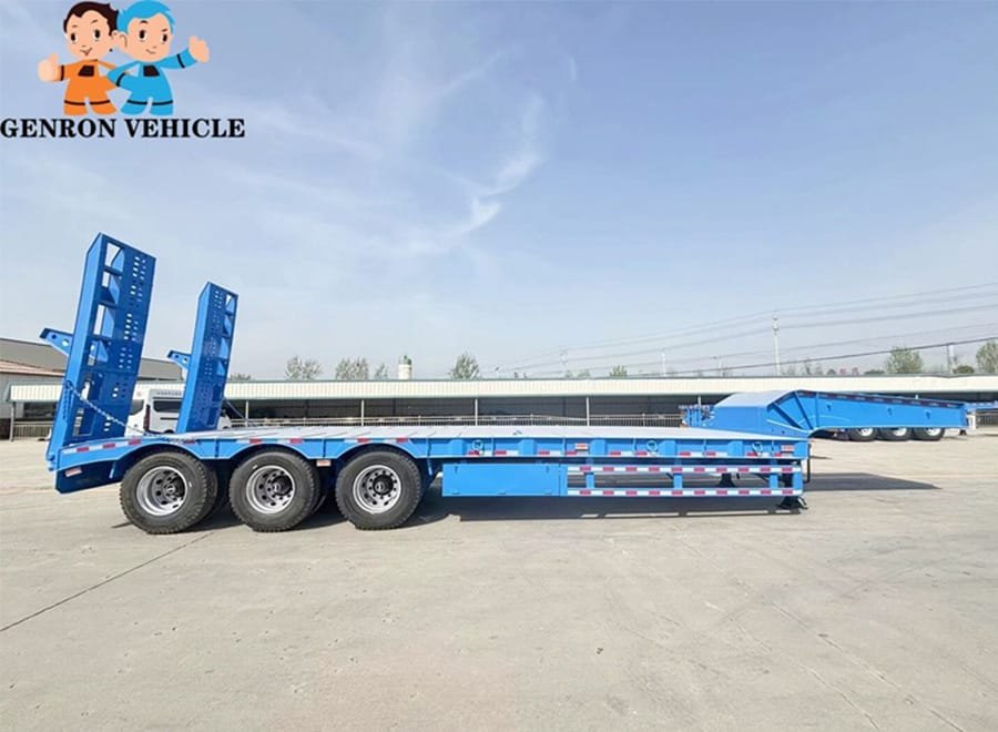 Excavator transport lowboy trailer