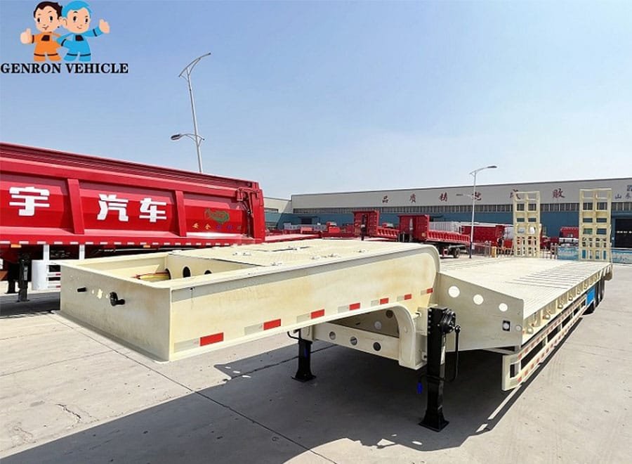 Reinforced low loader semi trailer