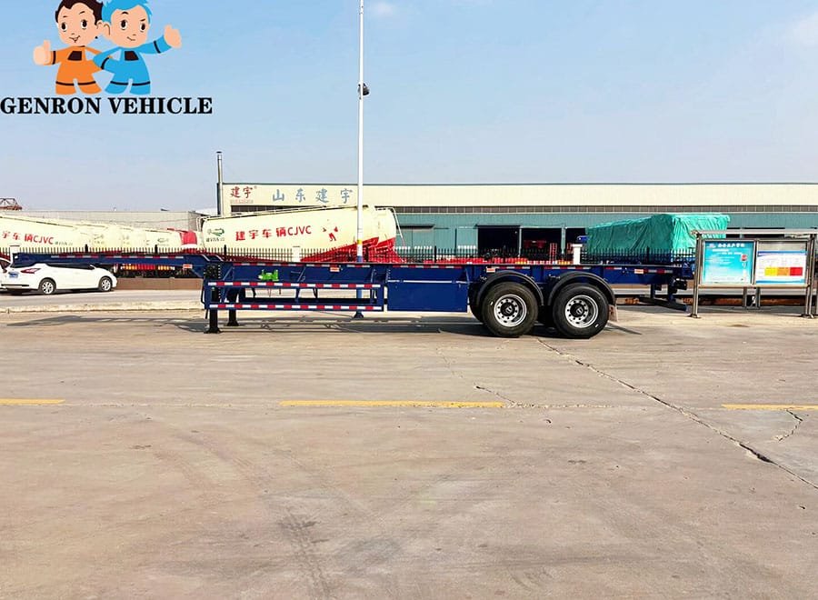 Container transport trailer for urban distribution