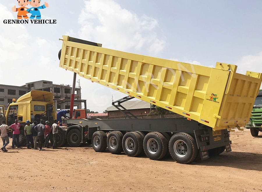 reinforced multi axle dump trailer