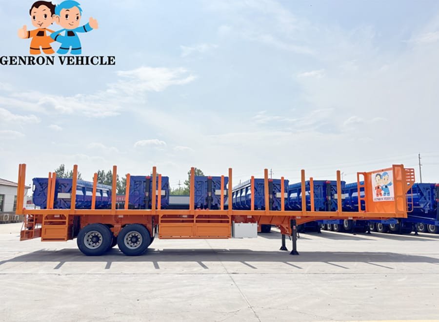 heavy duty 2 axle transport semi trailer