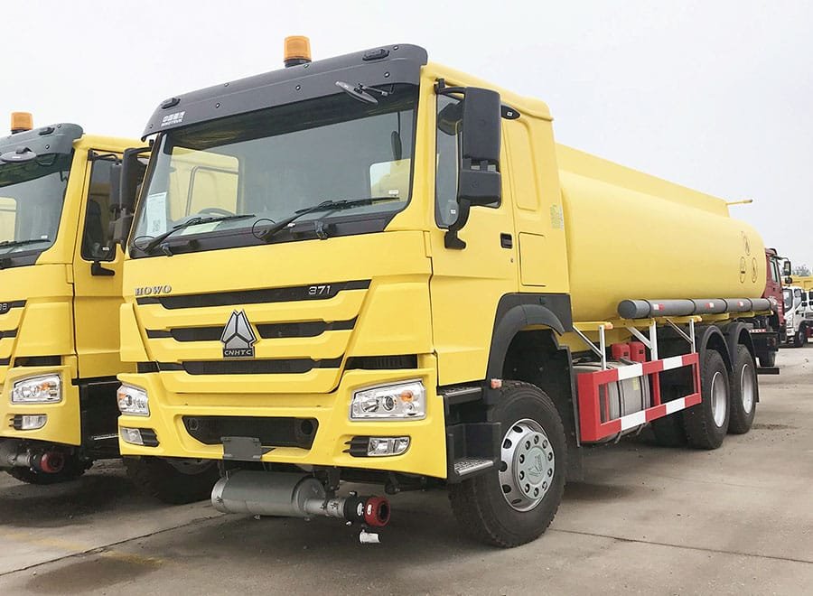 Oil transport tanker truck