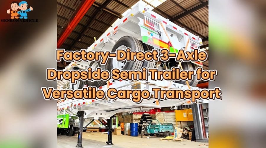 Semi-remorque à ridelles rabattables à 3 essieux, directement du fabricant, pour le transport de marchandises polyvalent.