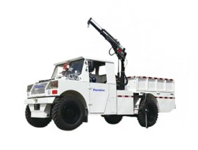 Underground material transport truck