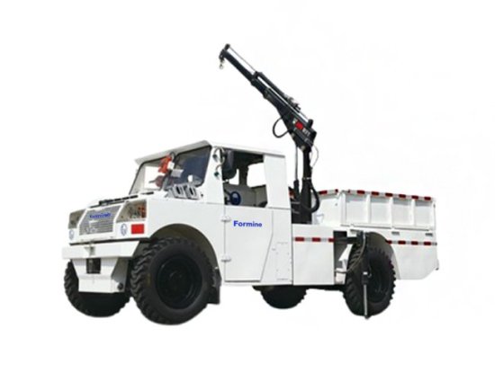 Underground material transport truck