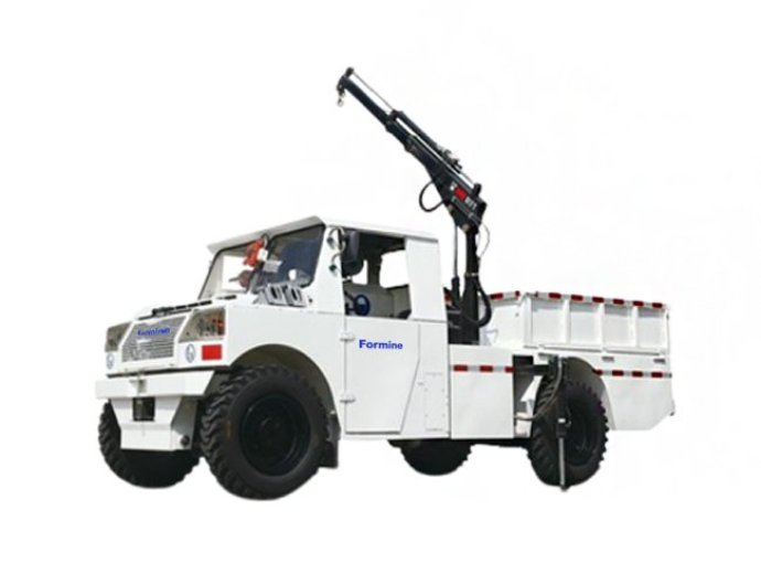 Underground material transport truck
