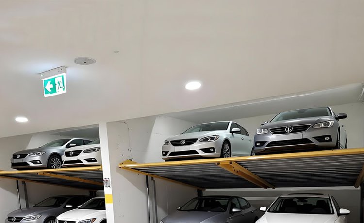 Home Garage Hydraulic Pit Inclined Car Parking Stacker