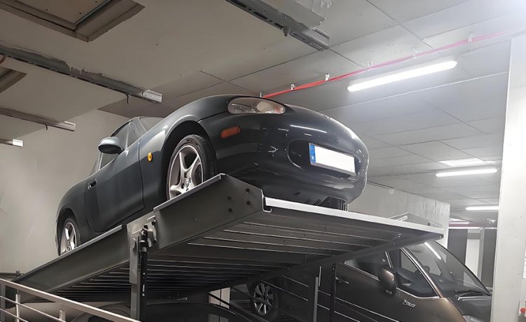 Basement Underground Tilting Parking Stacker Elevator Vehicle Lift