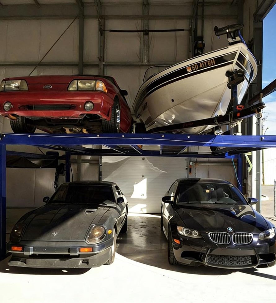 _0007_4 Cars Four Post Parking Lift 3