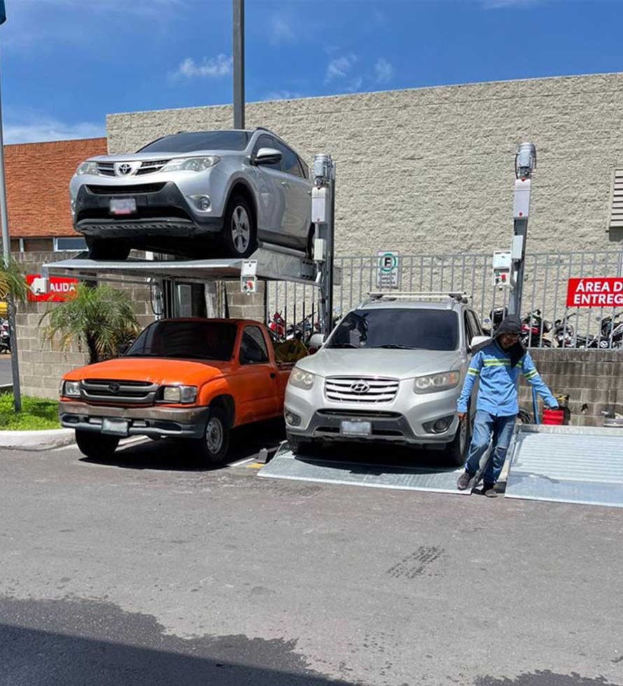 Double Level Two Post Parking Lift