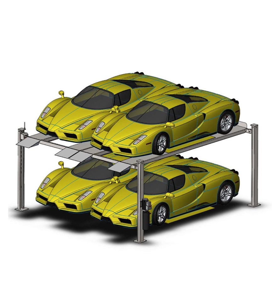 _0001_4 Cars Four Post Parking Lift 9