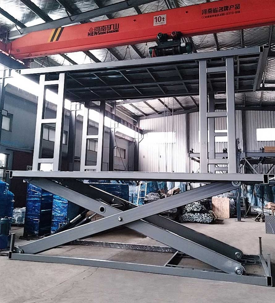 Hydraulic Double Deck Underground Scissor Car Elevator Invisible Auto Parking System