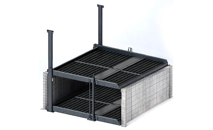 VERTICAL 4 CARS PIT PARKING LIFT