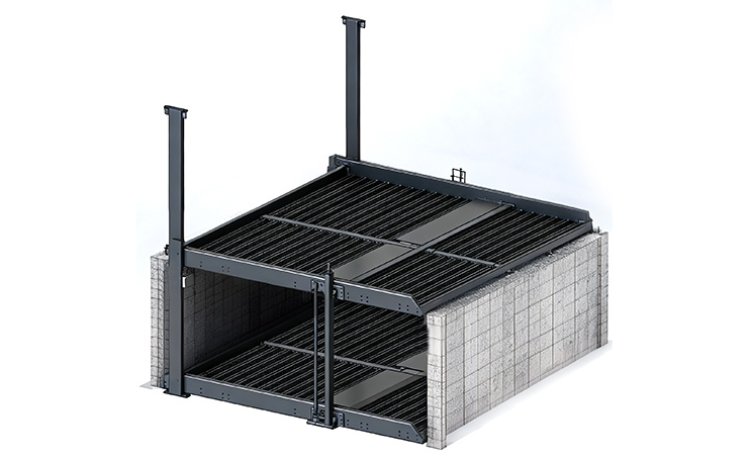 VERTICAL 4 CARS PIT PARKING LIFT