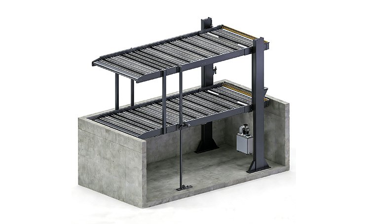 VERTICAL 2 CARS PIT PARKING LIFT