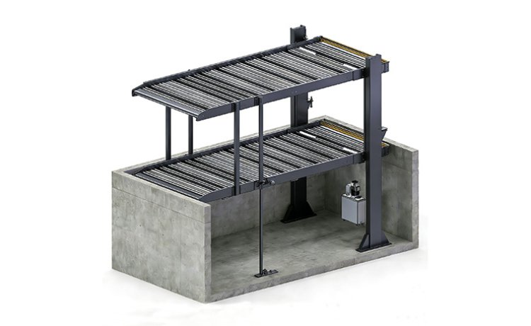 VERTICAL 2 CARS PIT PARKING LIFT