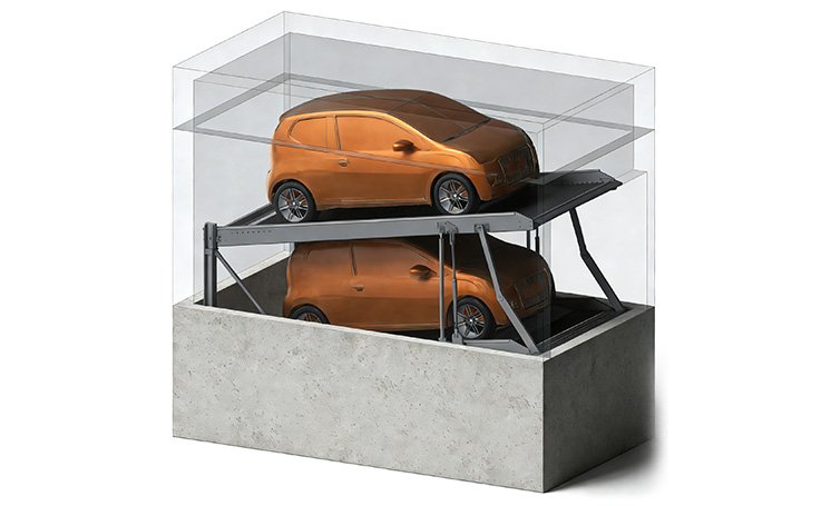 TILTING 2/4 CARS PIT PARKING LIFT