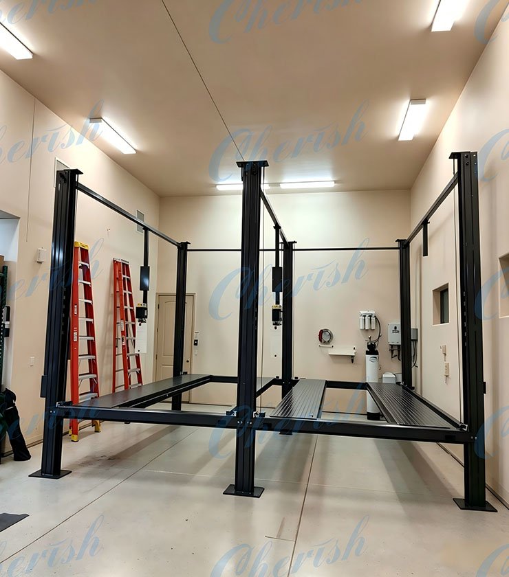 Cherish Triple Level Car Stacker in USA – Classic Car Collector Self-Installs Customized Lift for 6 Vehicles