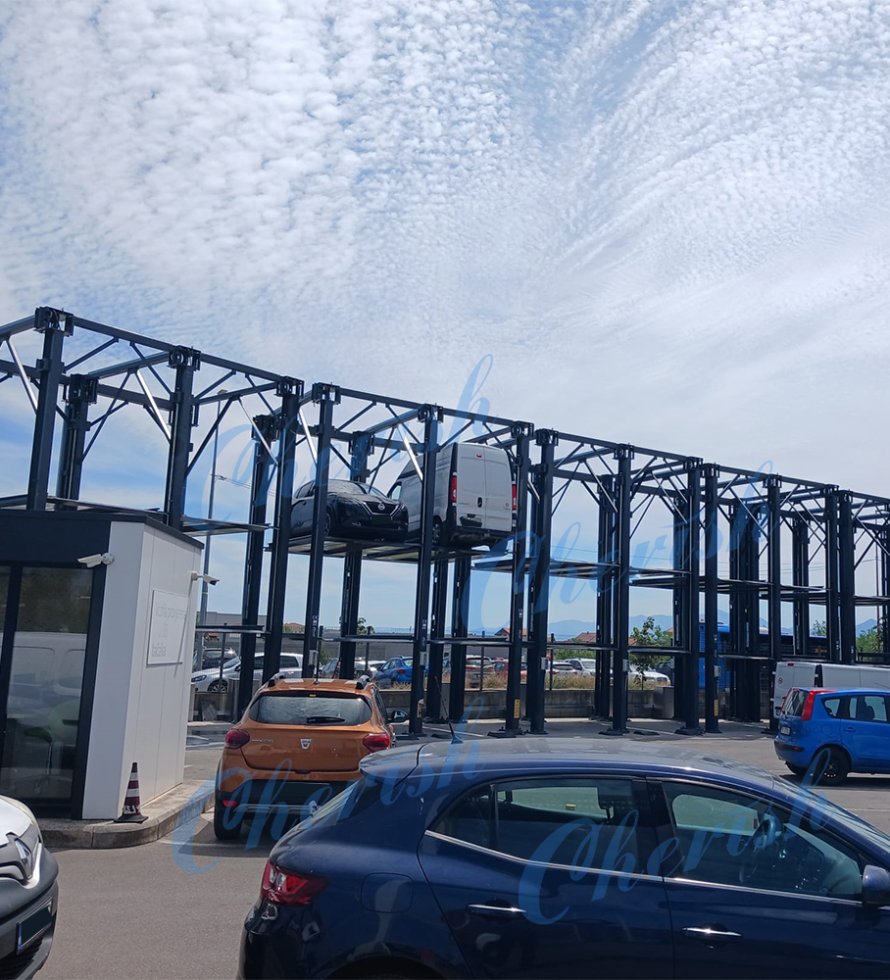 quad level parking stacker