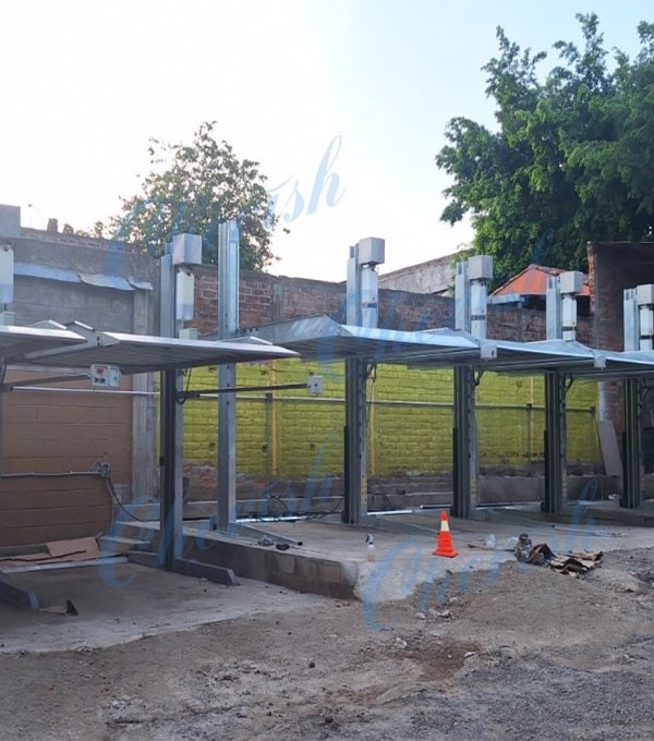 6 Sets Two Post Car Parking Lifts Installed in El Salvador