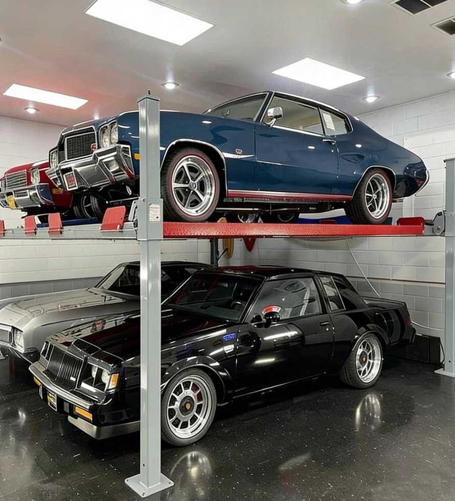 _0075_4 Cars Four Post Parking Lift 5