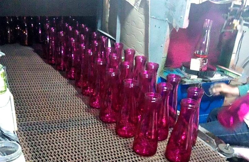 Spray coating production line