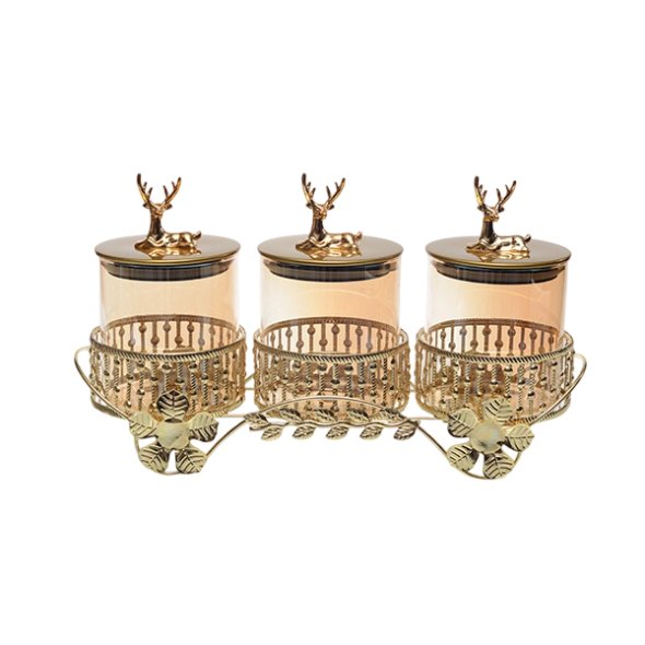 M55006 3Pcs Glass Storage Rack Set