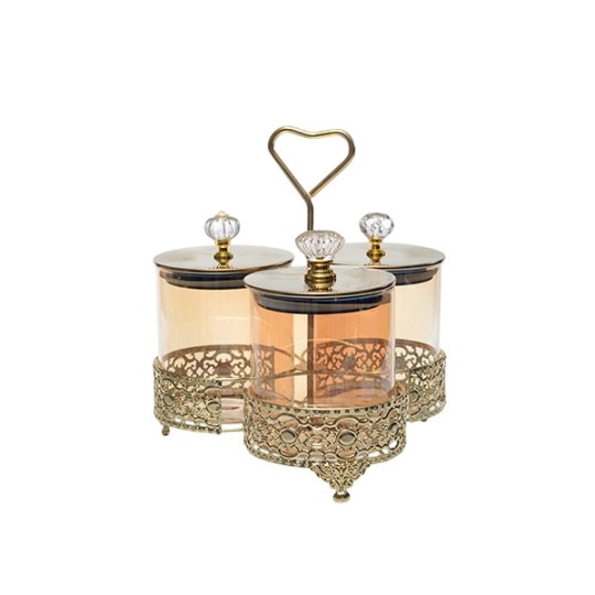 M55003 3Pcs Glass Storage Rack Set