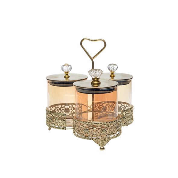 M55003 3Pcs Glass Storage Rack Set