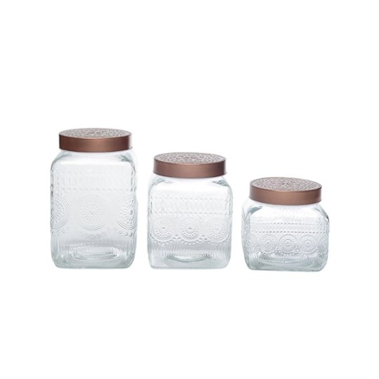 C3331 Square Glass Storage Canister