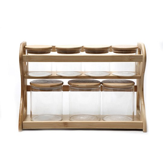 M2304 7Pcs Glass Storage Rack Set