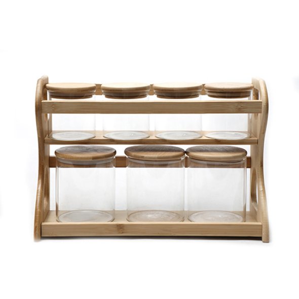 M2304 7Pcs Glass Storage Rack Set