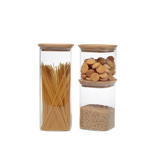 Airtight Bamboo Lid Glass Storage Jar | Borosilicate Kitchen Container