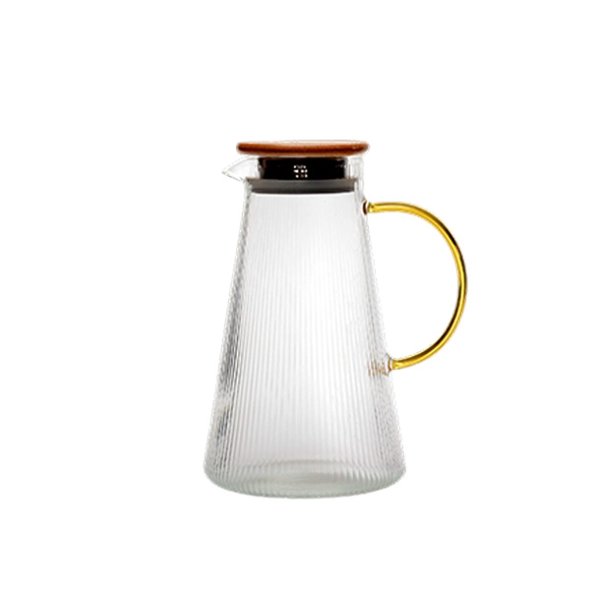 HB3860 Rectangle Glass Pitcher with Green Silicone Lid