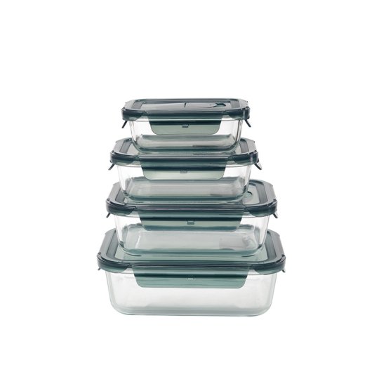 G3607 Square Food Container With Color Plastic Lid