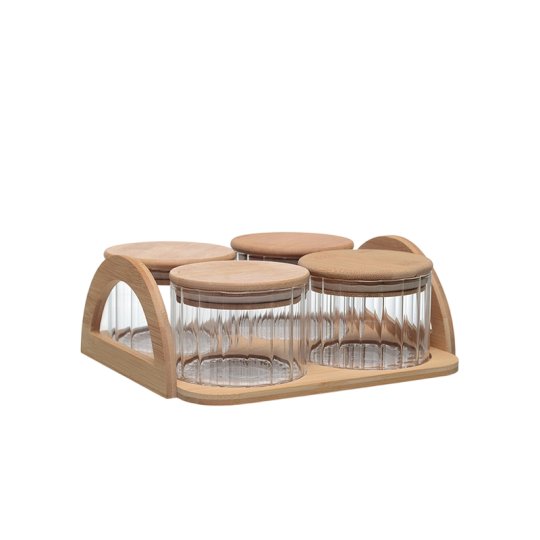 M3609 4Pcs Coffee Sugar Tea Storage Rack
