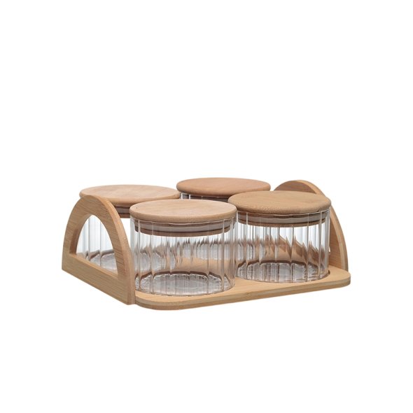 M3609 4Pcs Coffee Sugar Tea Storage Rack