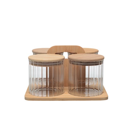 M3608 4Pcs Coffee Nuts Sugar Storage Rack Set