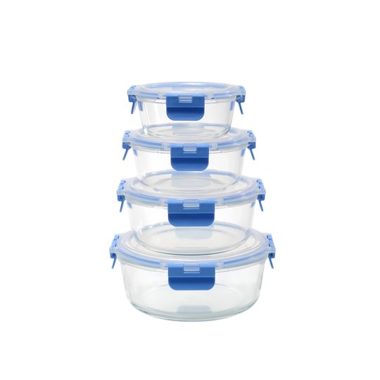 G3611 Round Glass Food Container With BPA-free Plastic Lid