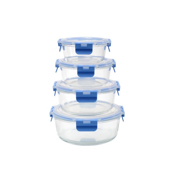 G3611 Round Glass Food Container With BPA-free Plastic Lid