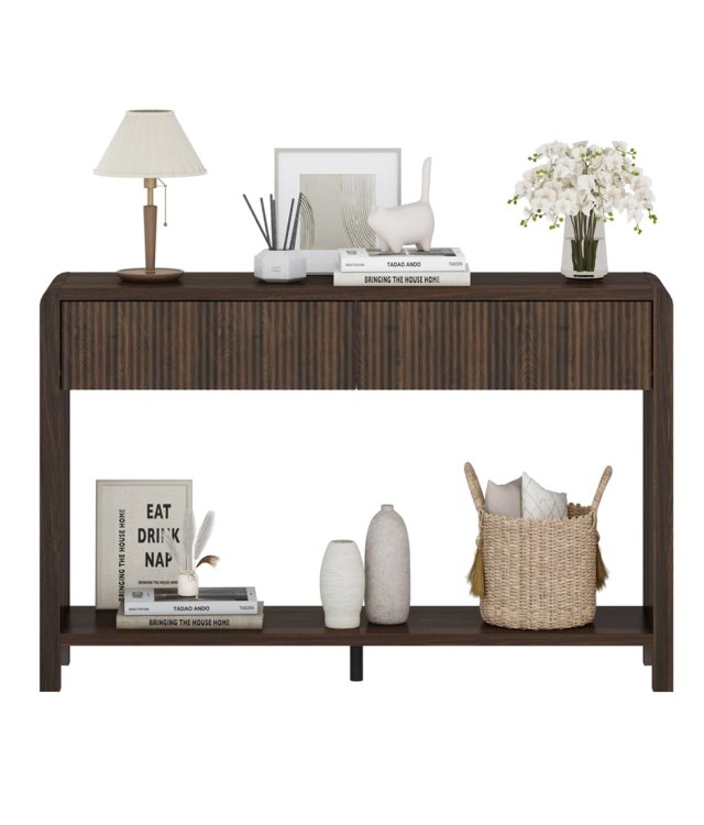 Fluted Drawer Console Table | Modern Entryway & Hallway Storage