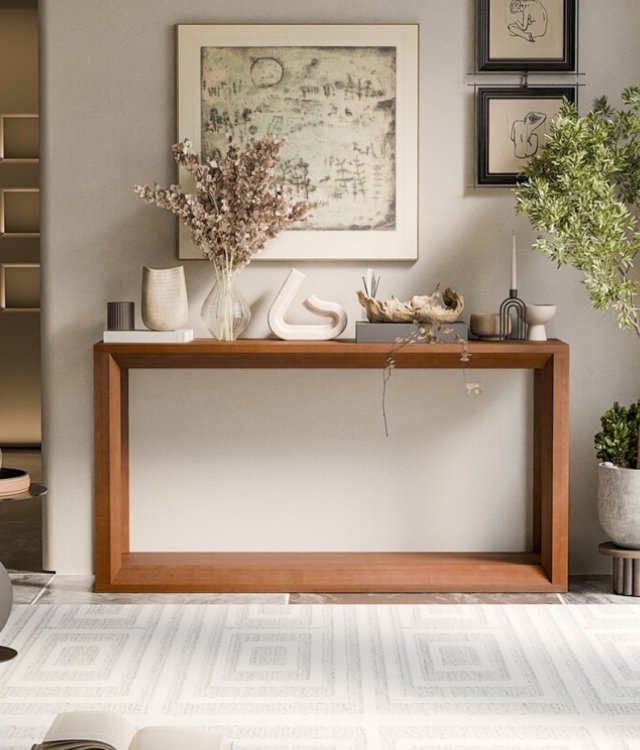 Minimalist Solid Wood Console Table | Hallway & Entryway Furniture